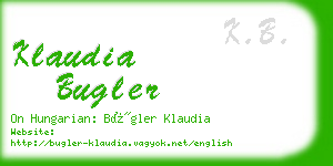 klaudia bugler business card